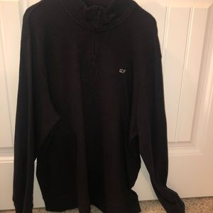 vineyard vines dark charcoal half zip pullover